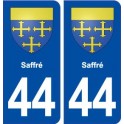 44  Saffré blason ville autocollant plaque stickers