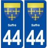 44  Saffré blason ville autocollant plaque stickers