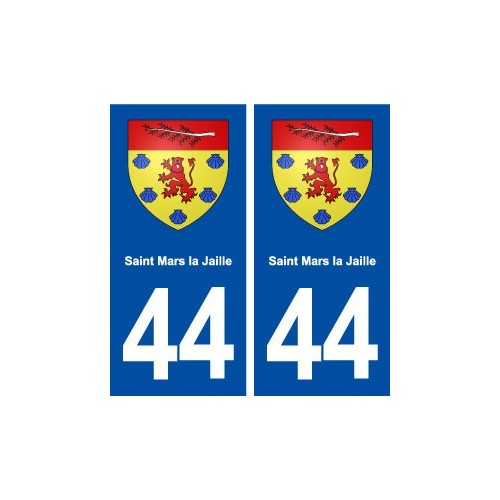 44  Saint Mars la Jaille blason ville autocollant plaque stickers