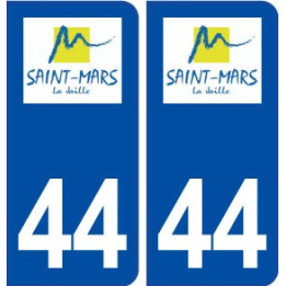 44  Saint Mars la Jaille logo ville autocollant plaque stickers