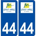 44  Saint Mars la Jaille logo ville autocollant plaque stickers