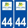 44  Saint Mars la Jaille logo ville autocollant plaque stickers