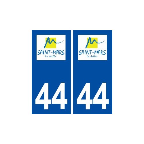 44  Saint Mars la Jaille logo ville autocollant plaque stickers