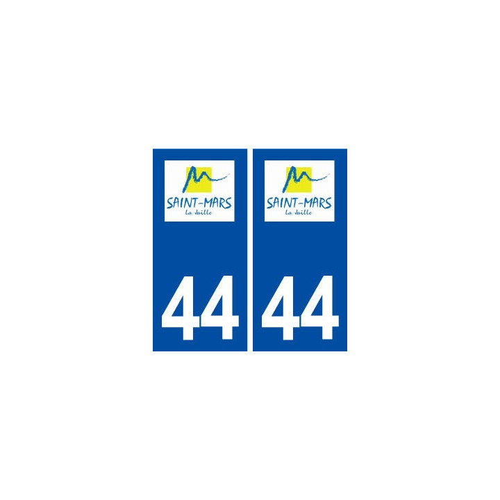 44  Saint Mars la Jaille logo ville autocollant plaque stickers