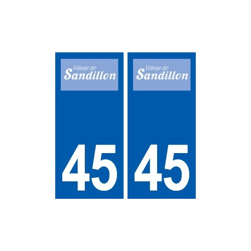 45 Sandillon logo ville autocollant plaque stickers