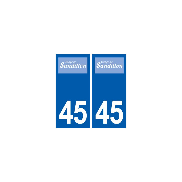 45 Sandillon logo ville autocollant plaque stickers