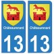 13 Châteaurenard ville autocollant plaque