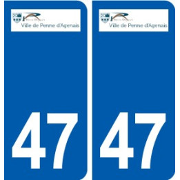 47 Penne d'Agenais logo autocollant plaque stickers ville