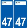 47 Penne d'Agenais logo autocollant plaque stickers ville
