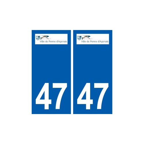 47 Penne d'Agenais logo autocollant plaque stickers ville