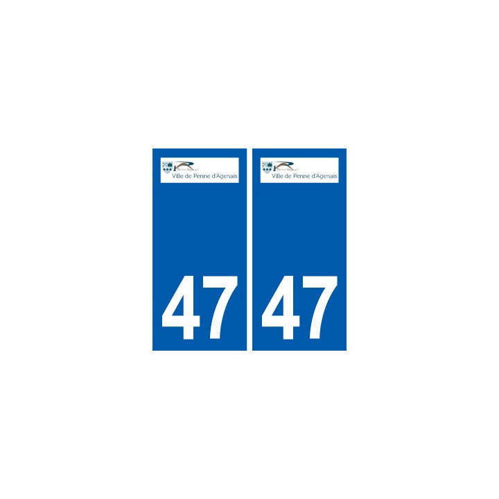 47 Penne d'Agenais logo autocollant plaque stickers ville