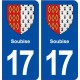 17 Soubise blason ville autocollant plaque sticker