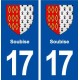 17 Soubise blason ville autocollant plaque sticker