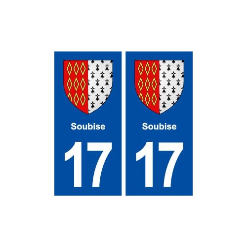 17 Soubise blason ville autocollant plaque sticker