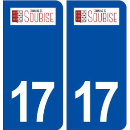 17 Soubise logo ville autocollant plaque sticker