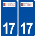17 Soubise logo ville autocollant plaque sticker