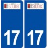 17 Soubise logo ville autocollant plaque sticker