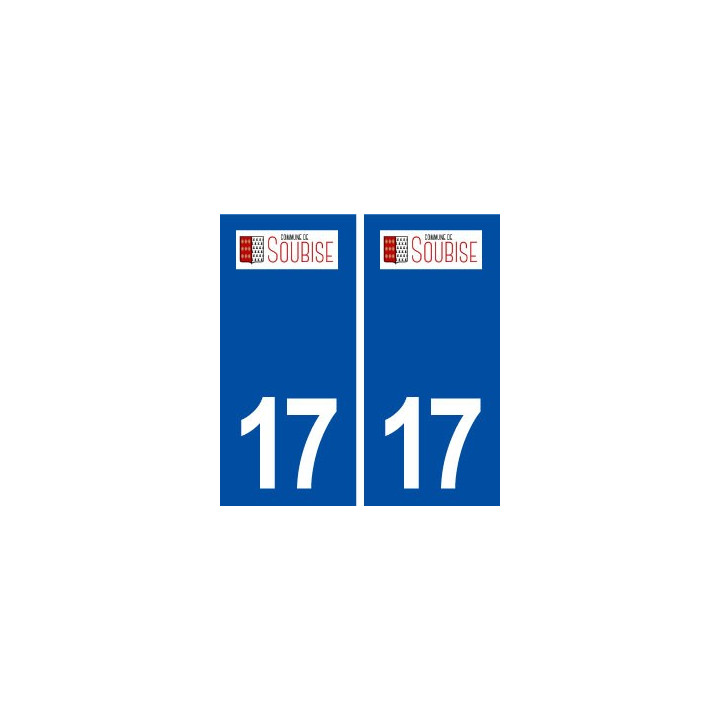 17 Soubise logo ville autocollant plaque sticker