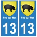 13 Fos-sur-Mer città adesivo piastra