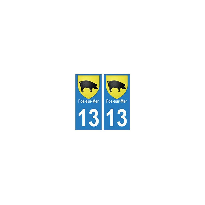 13 Fos-sur-Mer ville autocollant plaque