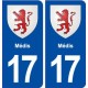 17 Médis blason ville autocollant plaque sticker