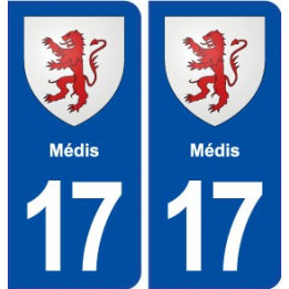 17 Médis blason ville autocollant plaque sticker