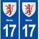 17 Médis blason ville autocollant plaque sticker