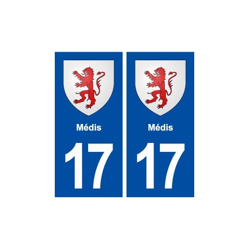 17 Médis blason ville autocollant plaque sticker