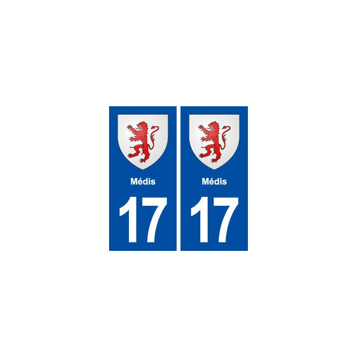 17 Médis blason ville autocollant plaque sticker