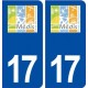 17 Médis logo ville autocollant plaque sticker
