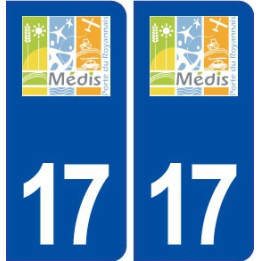 17 Médis logo ville autocollant plaque sticker