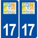 17 Médis logo ville autocollant plaque sticker