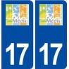 17 Médis logo ville autocollant plaque sticker