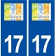 17 Médis logo ville autocollant plaque sticker