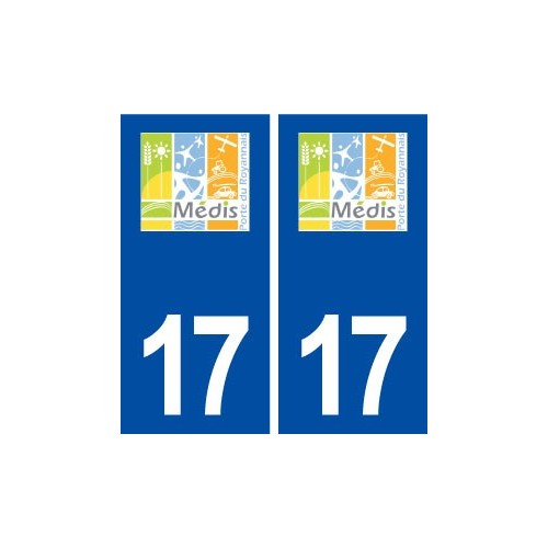 17 Médis logo ville autocollant plaque sticker