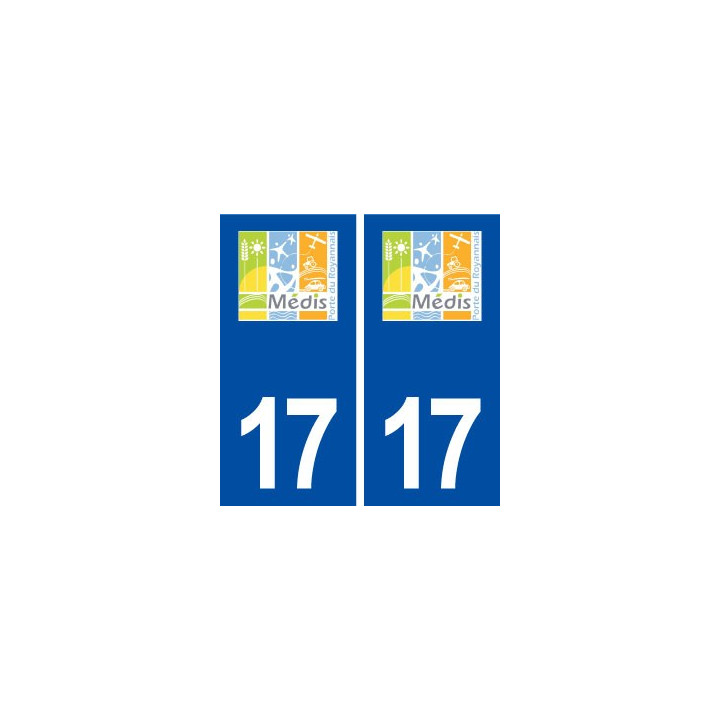 17 Médis logo ville autocollant plaque sticker