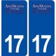 17 Angoulins logo ville autocollant plaque sticker