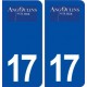17 Angoulins logo ville autocollant plaque sticker