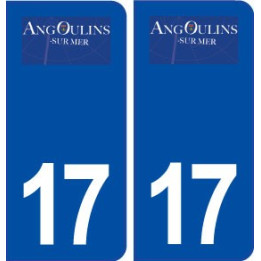 17 Angoulins logo ville autocollant plaque sticker
