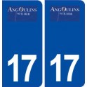 17 Angoulins logo ville autocollant plaque sticker