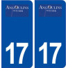 17 Angoulins logo ville autocollant plaque sticker