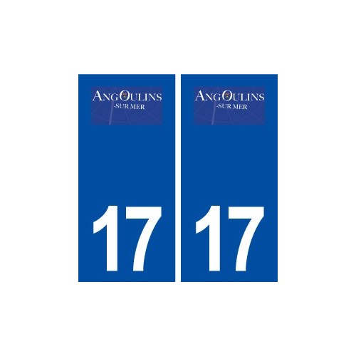 17 Angoulins logo ville autocollant plaque sticker