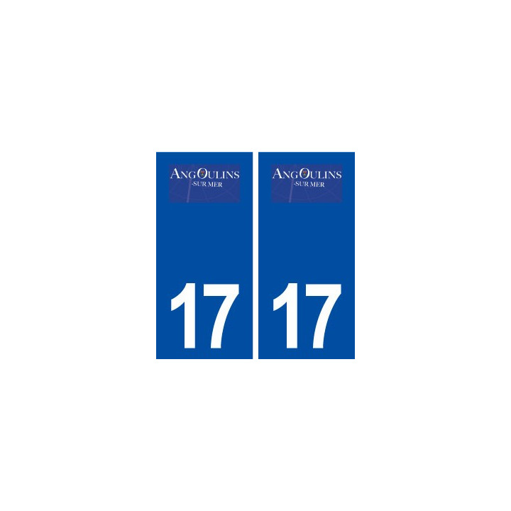 17 Angoulins logo ville autocollant plaque sticker