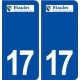 17 Étaules logo ville autocollant plaque sticker