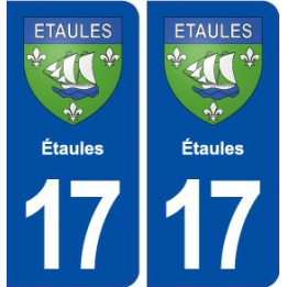 17 Étaules blason ville autocollant plaque sticker