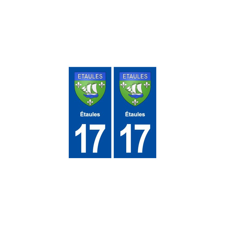 17 Étaules blason ville autocollant plaque sticker