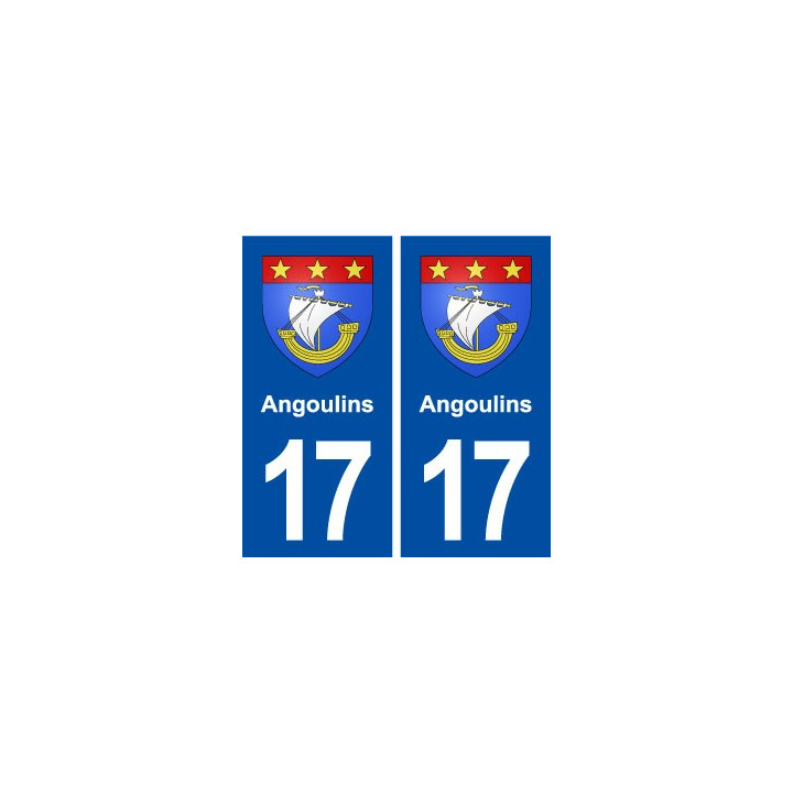 17 Angoulins blason ville autocollant plaque sticker