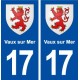 17 Vaux sur Mer blason ville autocollant plaque sticker