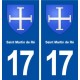 17 Saint Martin de Ré blason ville autocollant plaque sticker