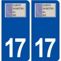 17 Saint Martin de Ré logo ville autocollant plaque sticker